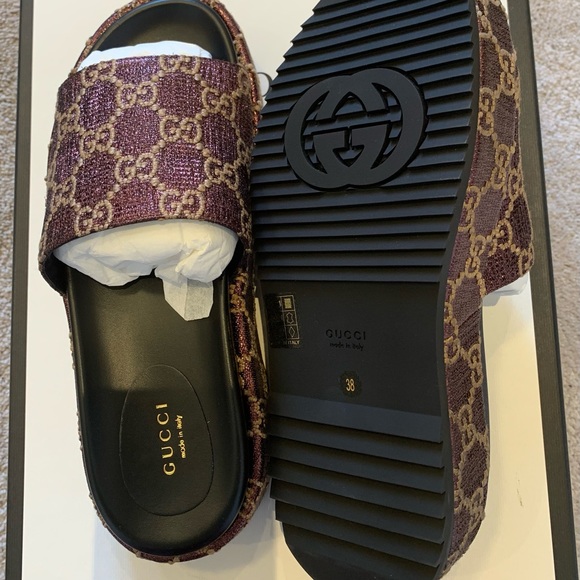 Gucci Angelina GG Platform Sandals - Picture 2 of 6
